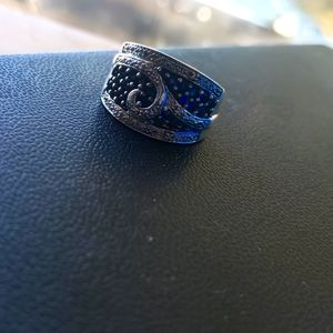 Natural sapphire and Diamond Ring
